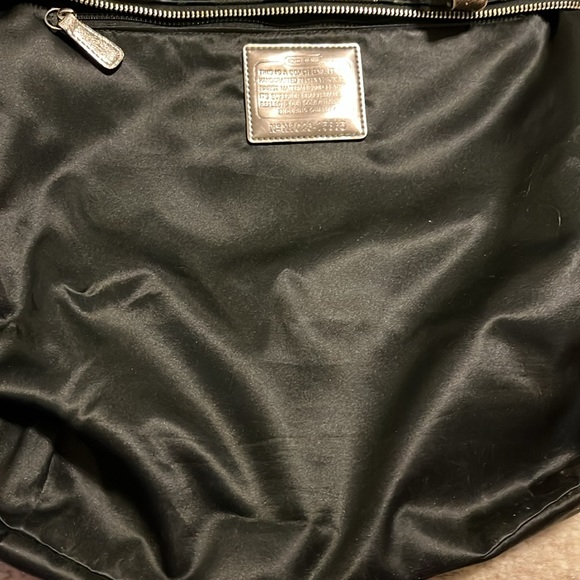 COACH POPPY GLAMER BLACK/SILVER SHOULDER BAG #M1026-15865 - Picture 7 of 9